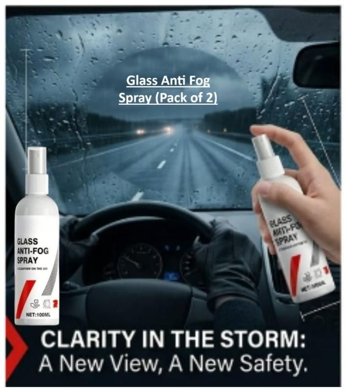 Glass Anti Fog Spray 100ml (Pack of 2)